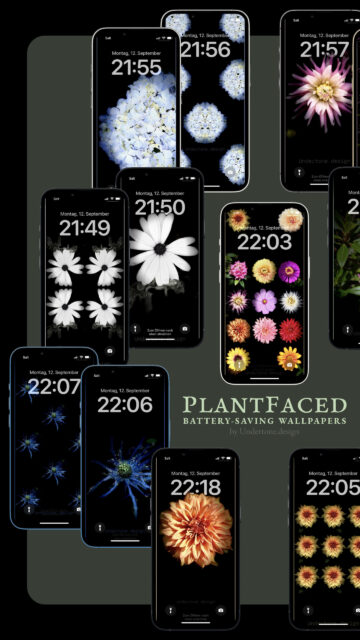 Floral OLED Plantfaced Minimalist Mobile Wallpaper