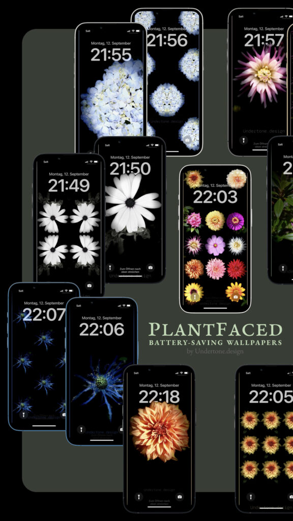Floral OLED Plantfaced Minimalist Mobile Wallpaper