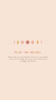 Moon Phase Trust the Process Aesthetic Affirmation Wallpaper