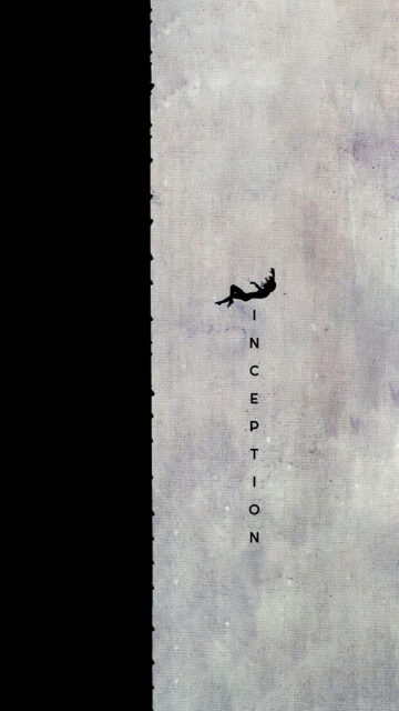 Minimalist Falling Silhouette Inception Mobile Wallpaper