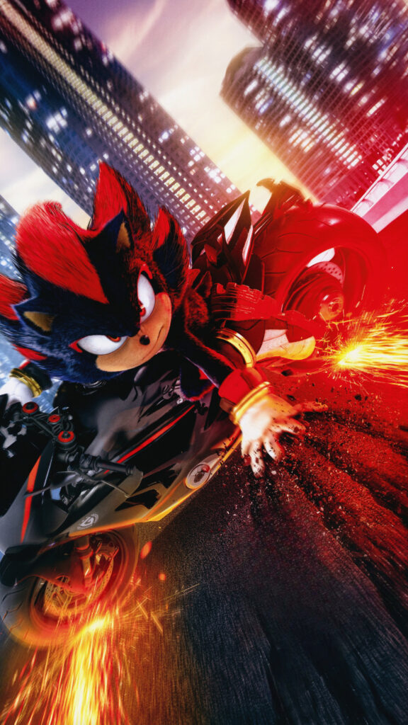 Shadow the Hedgehog High-Speed Action Mobile Wallpaper