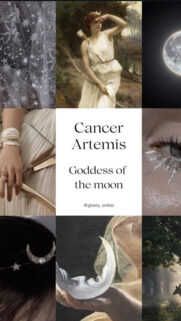 Cancer Zodiac Artemis Goddess of the Moon Aesthetic Wallpaper