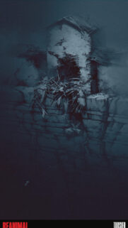 Dark Ruined Architecture Horror Aesthetic Phone Wallpaper