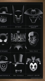Batman Caped Crusader Minimalist Character Grid Mobile Wallpaper
