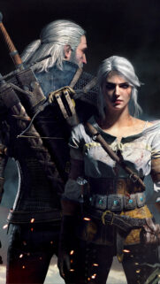 Geralt and Ciri The Witcher 3 Mobile Wallpaper