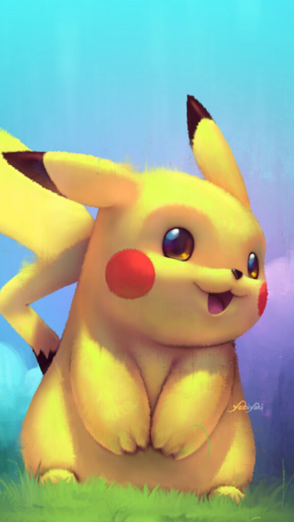 Adorable Pikachu Digital Art Mobile Wallpaper