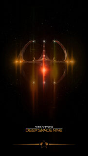 Deep Space Nine Iconic Space Station Minimalist Mobile Wallpaper