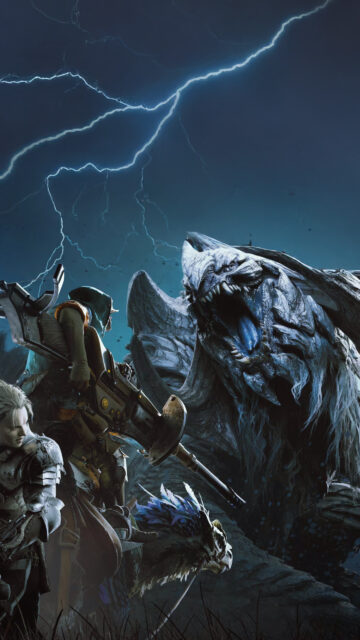 Monster Hunter Wilds Battle Scene Mobile Wallpaper