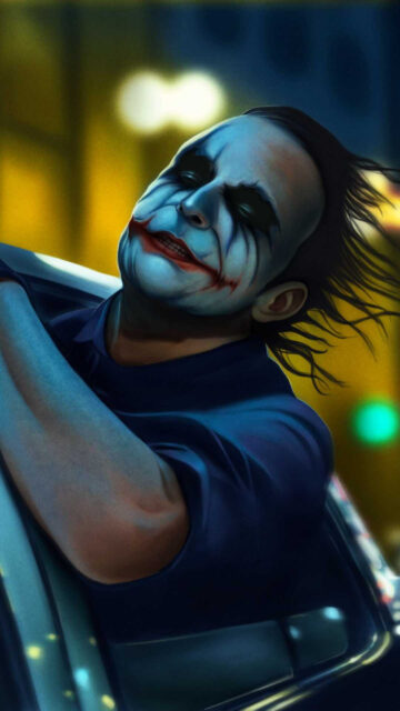 Dark Knight Villain Cinematic Portrait 4K Mobile Wallpaper