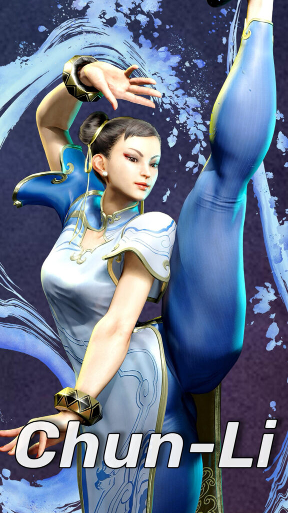 Chun-Li Street Fighter 6 High Kick Mobile Wallpaper