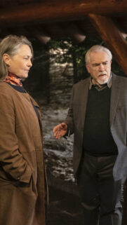 Brian Cox and Cherry Jones in Succession Mobile Wallpaper