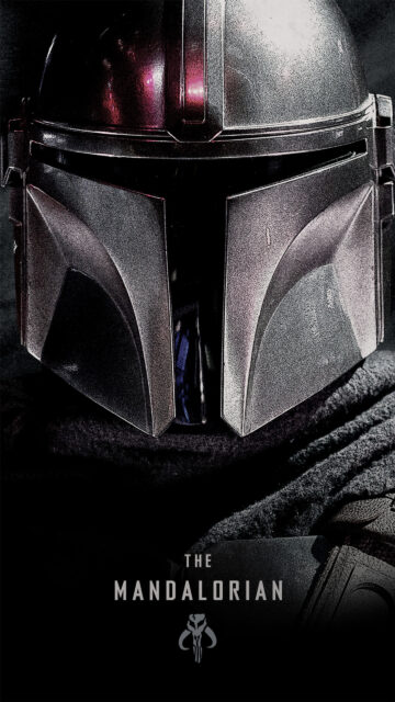 The Mandalorian Helmet Star Wars Cinematic Mobile Wallpaper