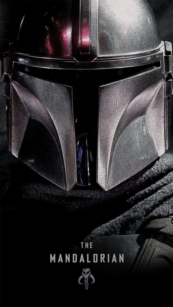The Mandalorian Helmet Star Wars Cinematic Mobile Wallpaper