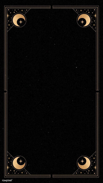 Mystical Gold Celestial Moon Phase Spiritual Aesthetic Phone Wallpaper