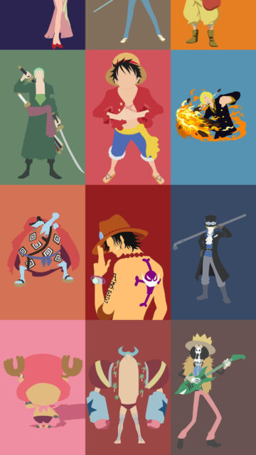 One Piece Anime Minimalist Art Mobile Wallpaper