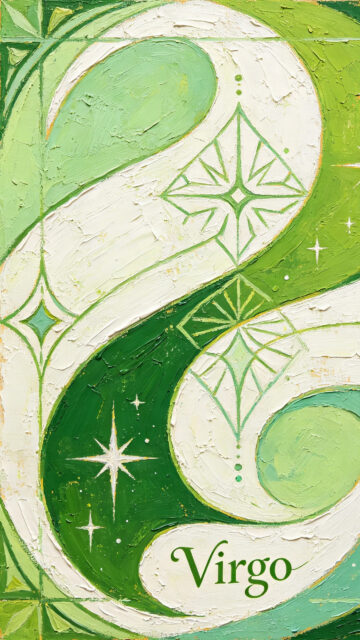 Virgo Botanical Zodiac Sign Aesthetic Spiritual Energy Art Wallpaper