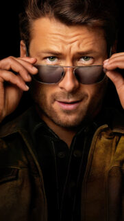 Rugged Man in Aviator Sunglasses Mobile Wallpaper