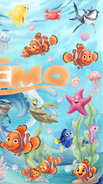 Finding Nemo Themed Underwater Adventure Mobile Wallpaper