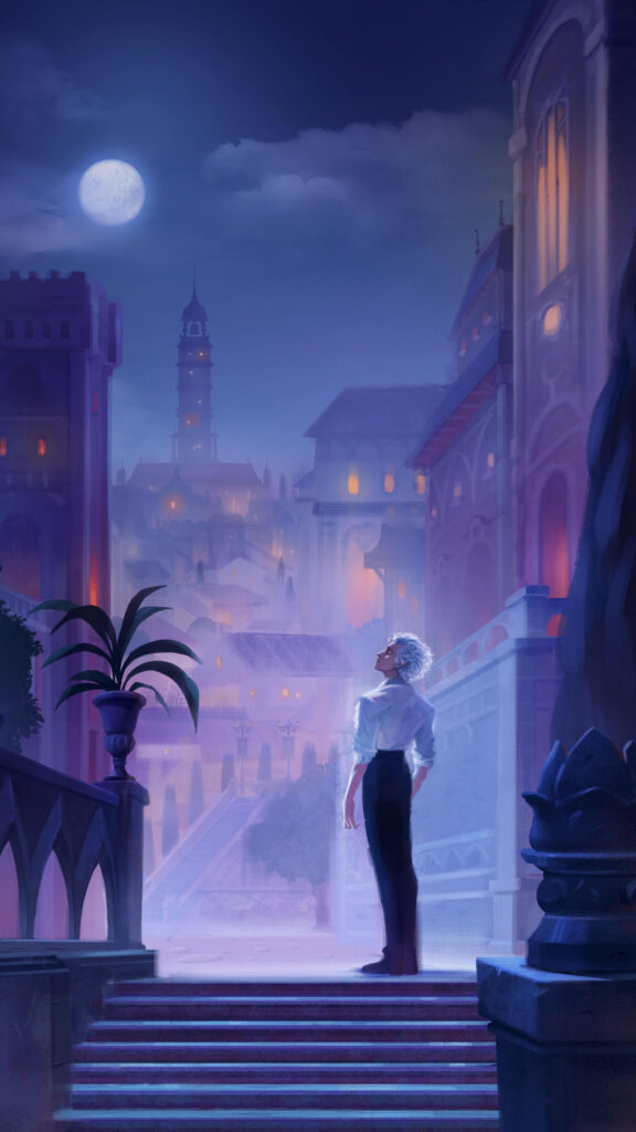 Fantasy City Night Scenery Mobile Wallpaper