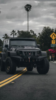 Black Modified Jeep Wrangler Mobile Wallpaper