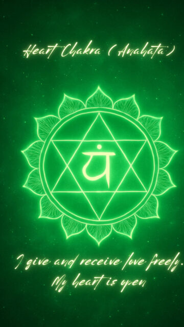 Heart Chakra Anahata Green Energy Symbol Spiritual Healing Wallpaper