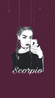 Mystical Scorpio Aesthetic Zodiac Sign and Personality Traits Mobile Wallpaper