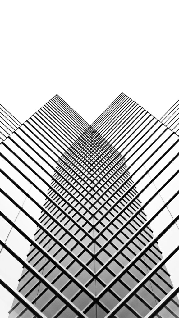 Abstract Monochrome Architectural Skyscraper Mobile Wallpaper
