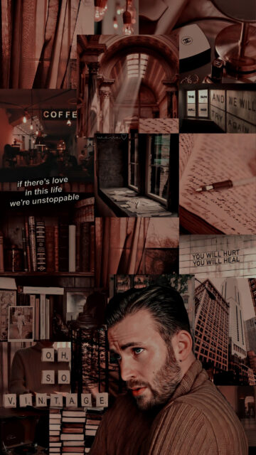 Chris Evans Aesthetic Brown Tone Mobile Wallpaper