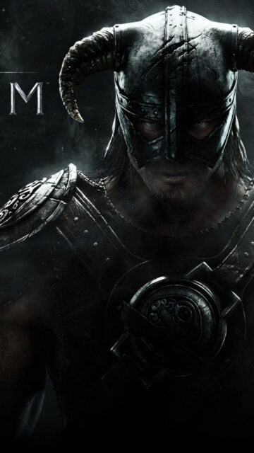 The Elder Scrolls Skyrim Iron Helmet Warrior Mobile Wallpaper