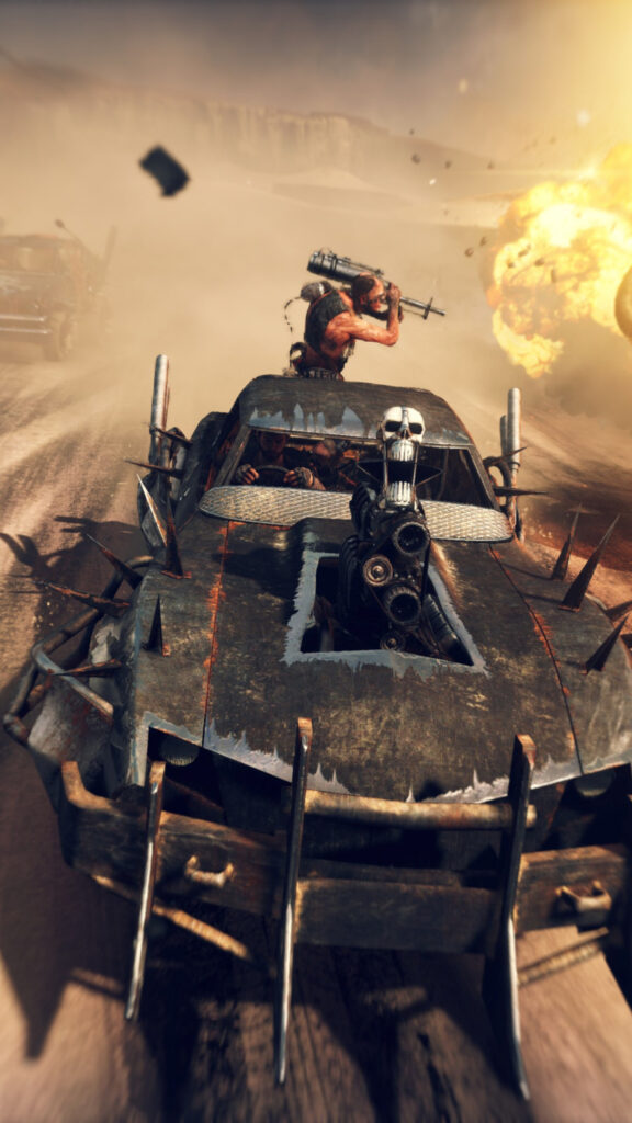 Post-Apocalyptic Car Combat Action Mobile Wallpaper