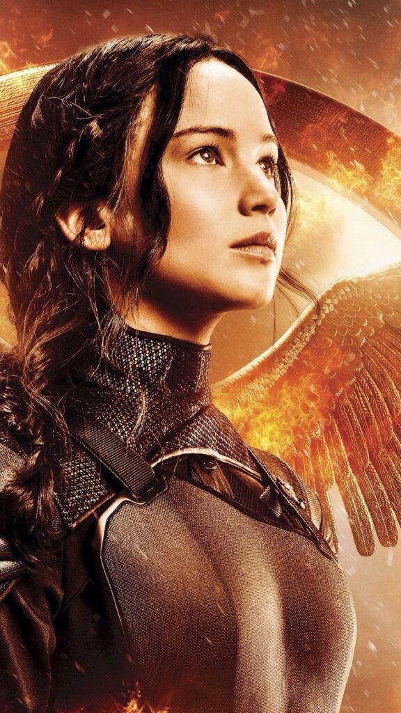 Katniss Everdeen Mockingjay Fire The Hunger Games Mobile Wallpaper