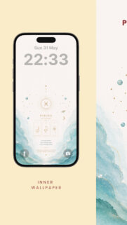Pisces Zodiac The Dreamer Ethereal Watercolor Spiritual Phone Wallpaper