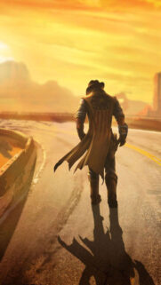 Lone Wanderer Cowboy Post-Apocalyptic Mobile Wallpaper