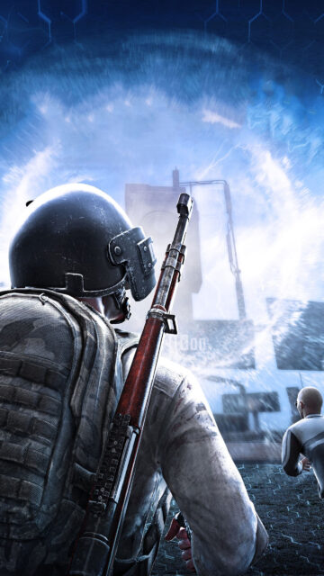 Tactical Soldier Facing Storm Mobile Wallpaper