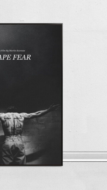 Max Cady Cape Fear Back Tattoo Black and White Mobile Wallpaper