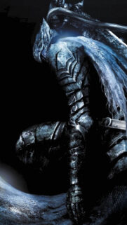 Knight in Dark Plate Armor Mobile Wallpaper