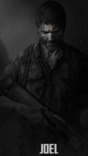 Gritty Joel Miller Portrait from The Last of Us Mobile Wallpaper