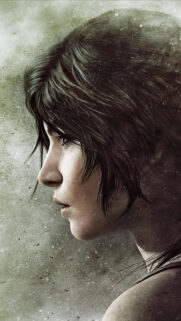 Side Profile Portrait Lara Croft Gaming Mobile Wallpaper
