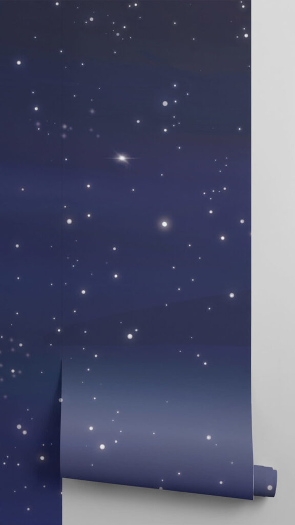 Celestial Starlit Night Sky for Manifestation and Cosmic Energy Wallpaper