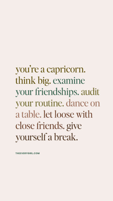Capricorn Zodiac Self-Care and Ambition Manifestation Aesthetic Wallpaper