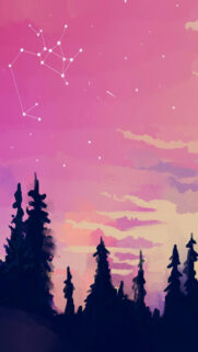 Sagittarius Constellation Aesthetic Pink Sky Spiritual Zodiac Wallpaper