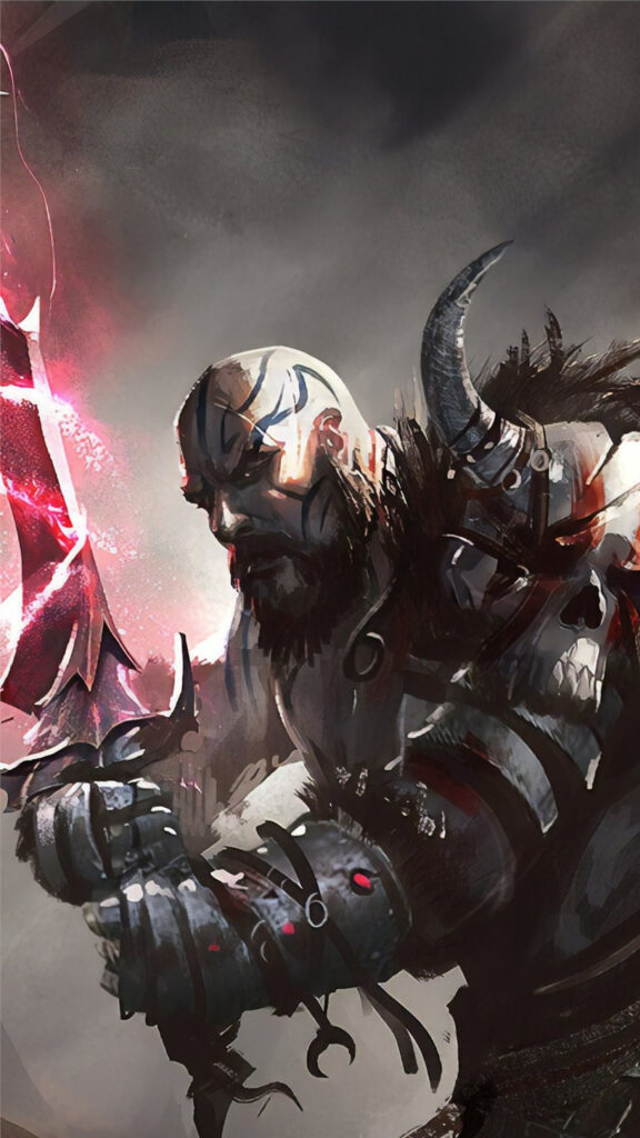 Viking Warrior Fantasy Art Mobile Wallpaper