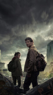 The Last of Us Ellie and Joel Gritty Post-Apocalyptic Mobile Wallpaper