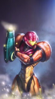 Samus Aran Varia Suit High-Definition Mobile Wallpaper