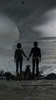 Life is Strange Chloe and Max Hand in Hand Mobile Wallpaper