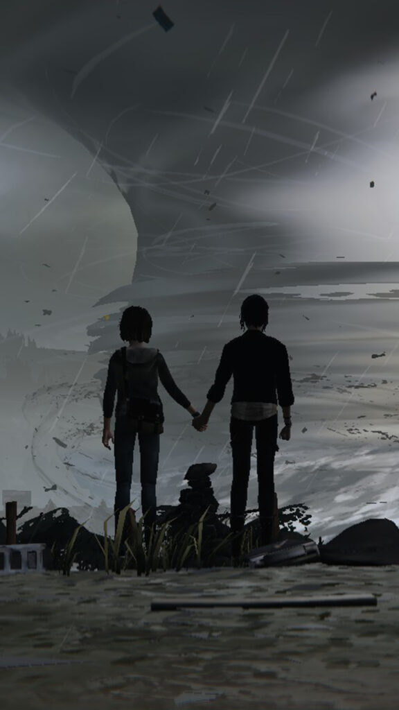 Life is Strange Chloe and Max Hand in Hand Mobile Wallpaper