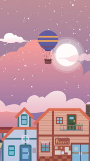 Stardew Valley Pixel Art Night Sky Mobile Wallpaper