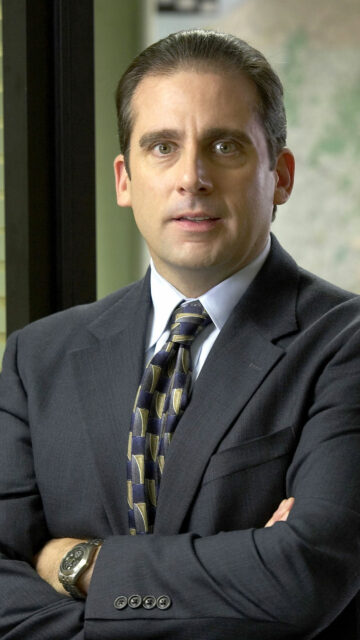 Steve Carell as Michael Scott The Office Portrait Mobile Wallpaper