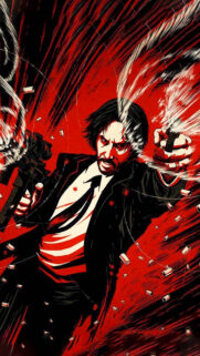 John Wick Action Art Dynamic Mobile Wallpaper