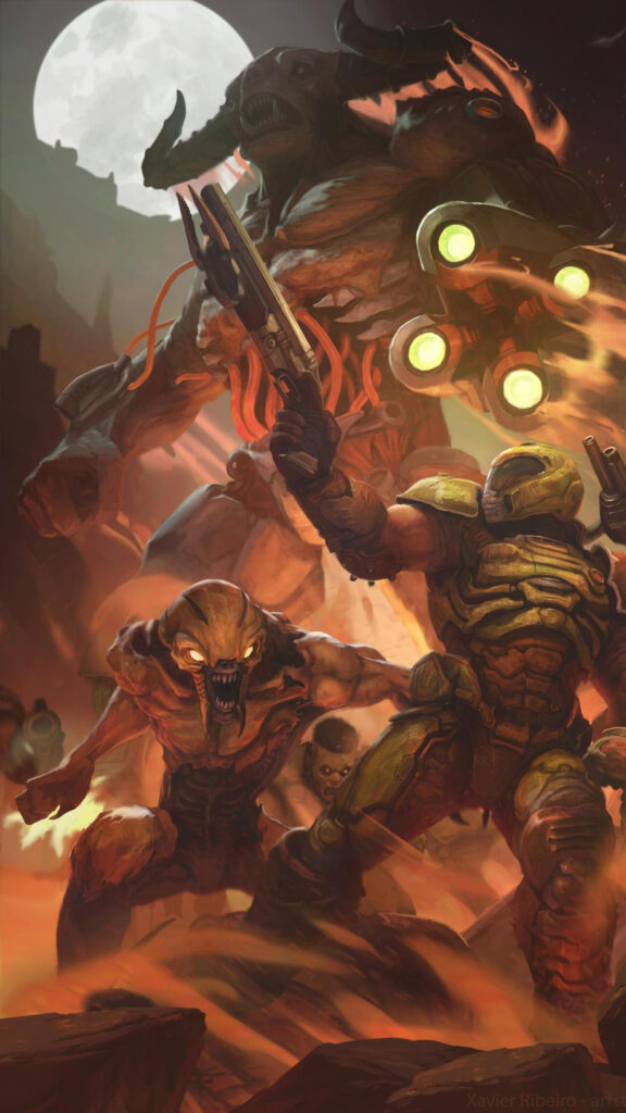 Doom Slayer Combat Mobile Wallpaper